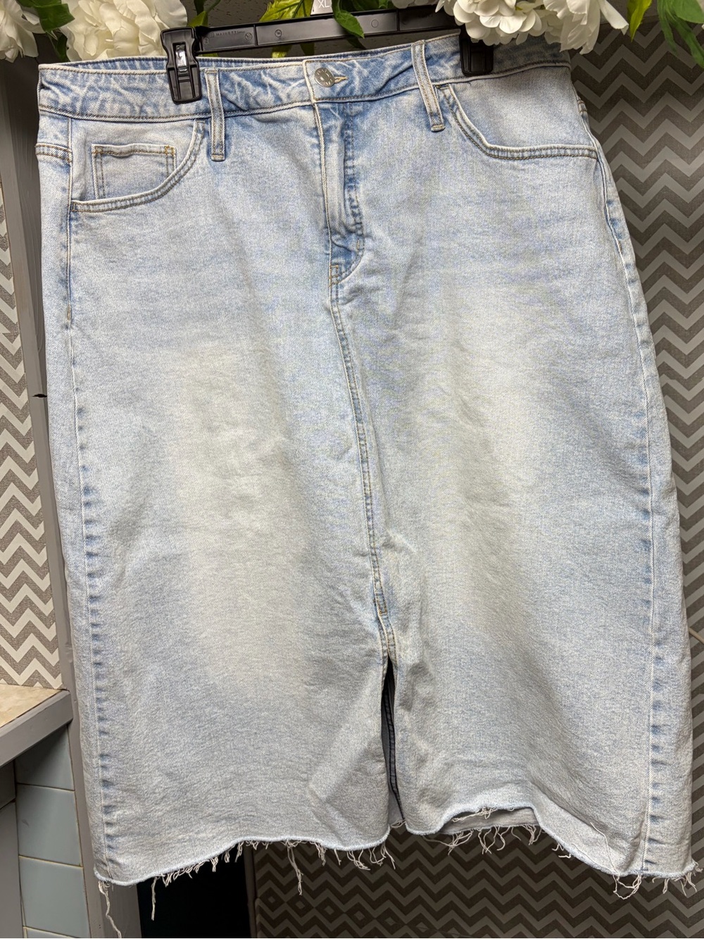 Ava & Viv Light Blue Denim Women’s A-Line Skirt